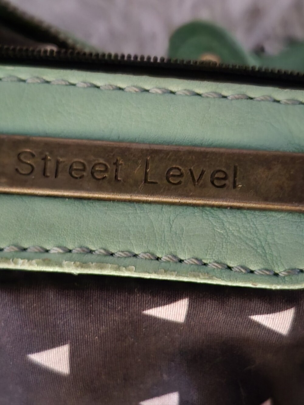 Street Level Mint Green Crossbody Bag with Branded Accent